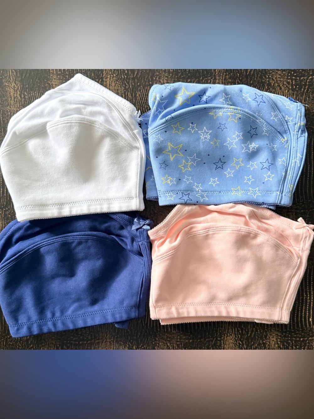 Comfort Choice Four Pack NWOT Blue Pink White Blue Pattern Size 40 DDD | NWOT